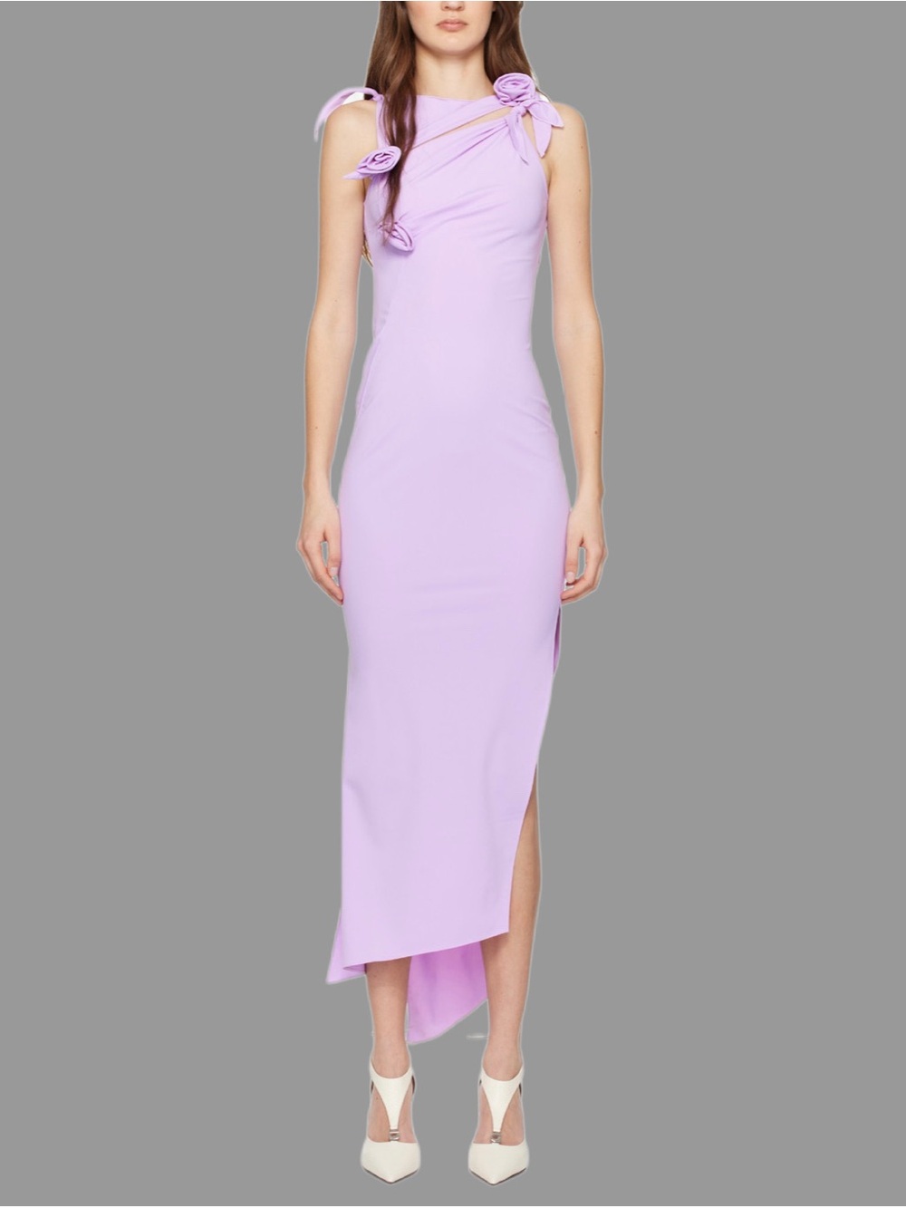 Coperni purple rose flower maxi dress size S BNWT